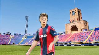 Kacper Urbański w Bolonii na stadionie otwartym przez Benito Mussoliniego