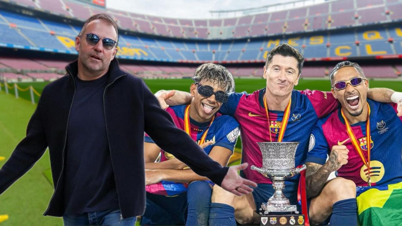 Flick Yamal Lewandowski Raphinha Barcelona Puchar